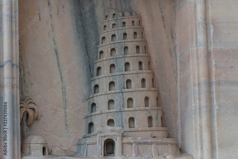 Italy, Milan, 13 February 2020, view and details of the large entrance door before the arrival of the CORONA VIRUS