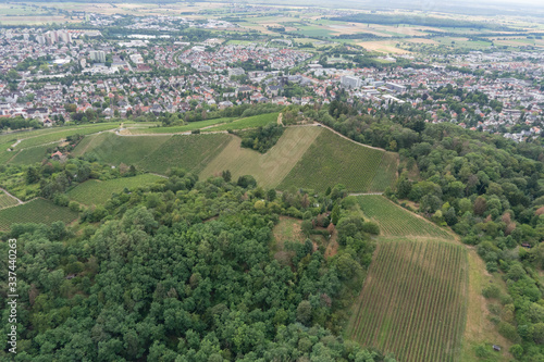 Blick auf Bensheim - Landschaft an der hessischen Bergstrasse photo