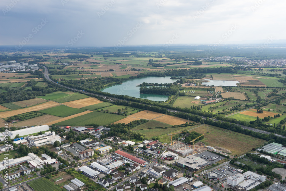 Luftbild: Landschaft an der hessischen Bergstrasse