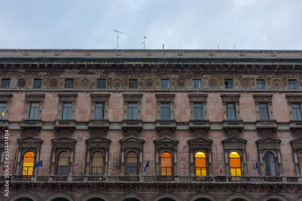Italy, Milan, 13 February 2020, view of a historic building