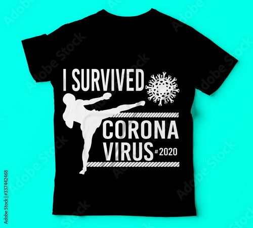 Covid 19 i survived corona virus tshirts template vector colour tshirt template vector colour tshirts template vector colour Typography T-shirt design or Vector or Trendy design or christmas design. photo