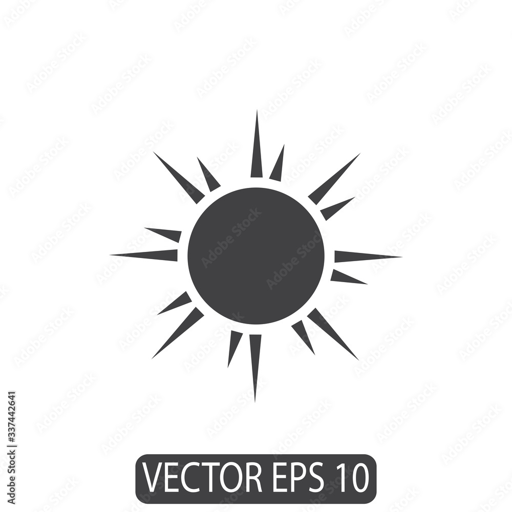Sun Line Icon Design Vector, Template
