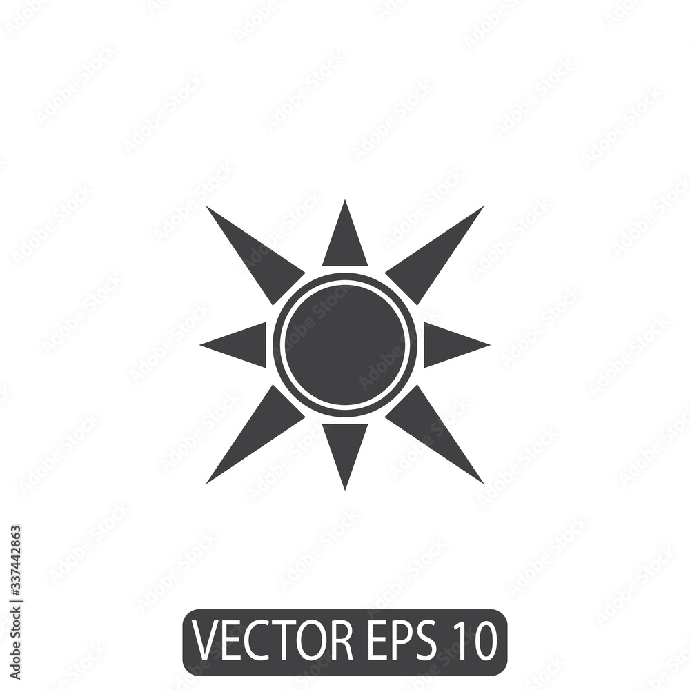 Sun Line Icon Design Vector, Template Sun Line Icon Design Vector, Template