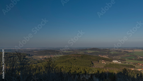 View from Granatnik observation tower near Zlata Koruna village