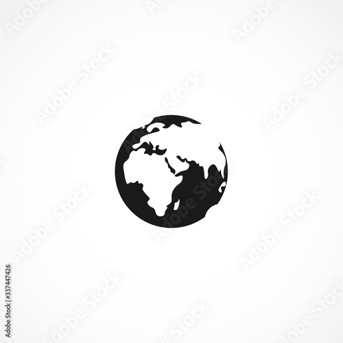 earth globe icon. isolated vector element