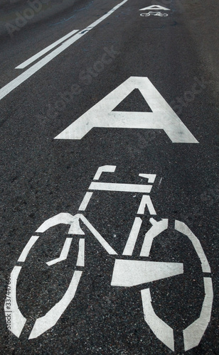 Bike and bus lane.