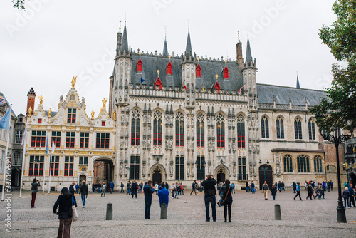 facade of the Provinciaal Hof Brugge building in Bruges, Belgium