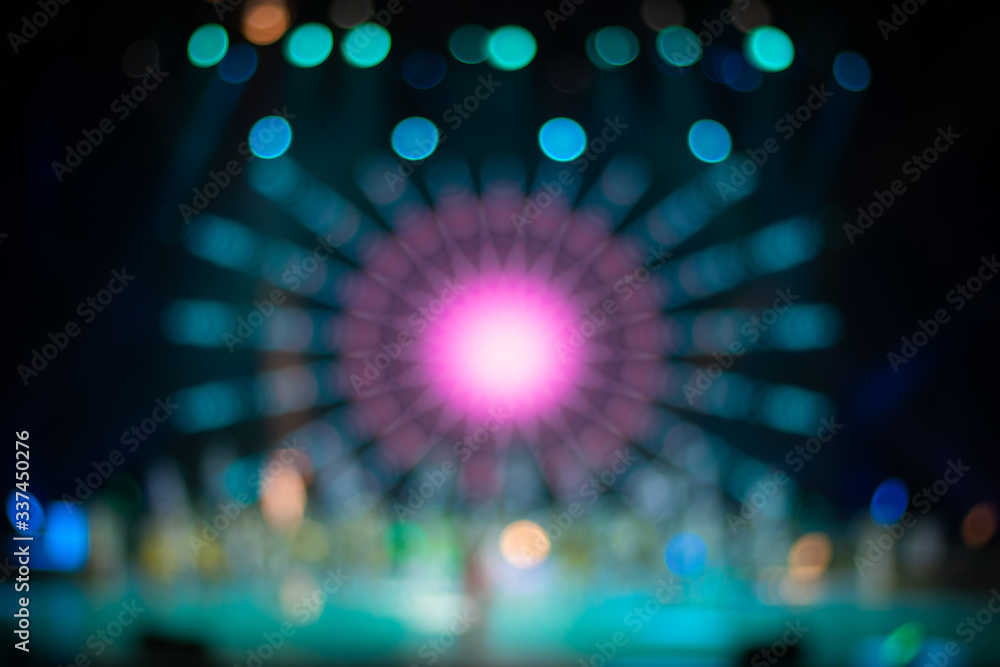 Blur texture and defocus, background for design. Stage light at a concert show.