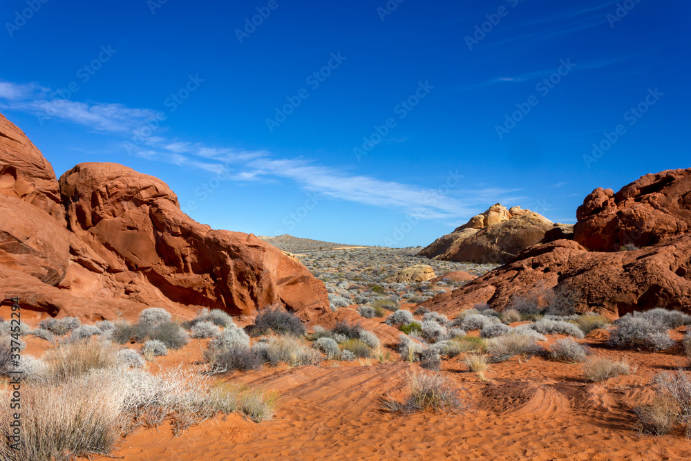 Obraz premium las Vegas, Arizona,USA - 2020/01/04 - winter trip to Valley of Fire National Park