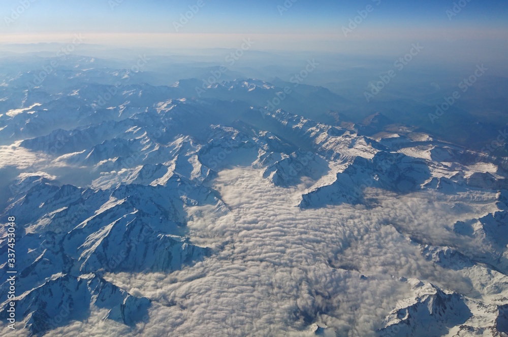 Snowy Mountains Areal View