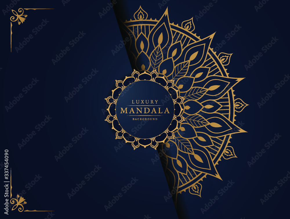 Floral mandala design with arabesque pattern Floral mandala design with arabesque pattern