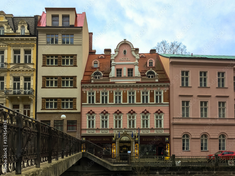 A deserted street in Karlovy Vary