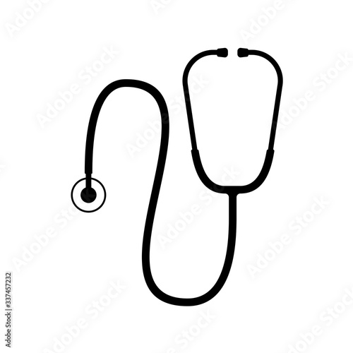 Stethoscope icon isolated on white background, Vector illustration