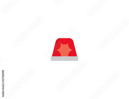 Police car light vector flat icon. Isolated emergency, ambulance, siren light emoji illustration 
