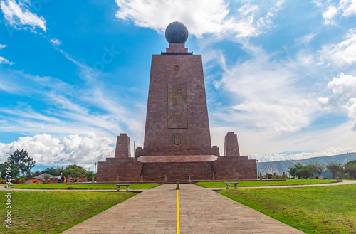 The equatorial line building in Mitad del Mundo (Middle of the World) in Quito, Ecuador.