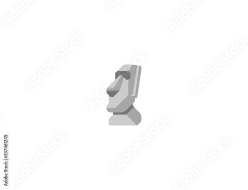 Moai vector flat icon. Isolated Moai statue illustration  photo
