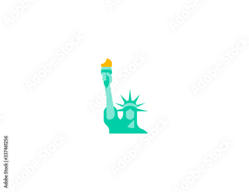 Statue of Liberty vector flat icon. Isolated Liberty statue emoji illustration 