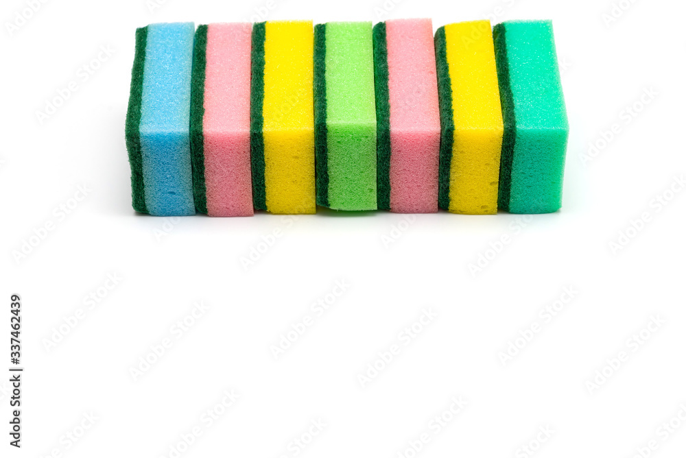 washcloths sponges on a white background washcloths sponges on a white background
