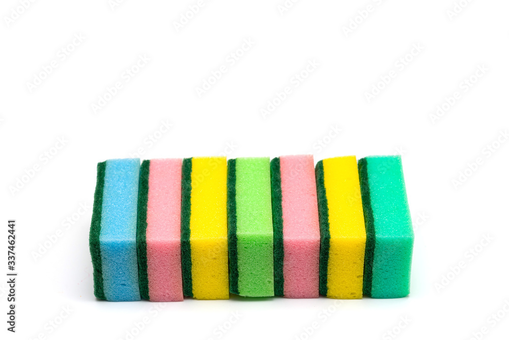 washcloths sponges on a white background washcloths sponges on a white background
