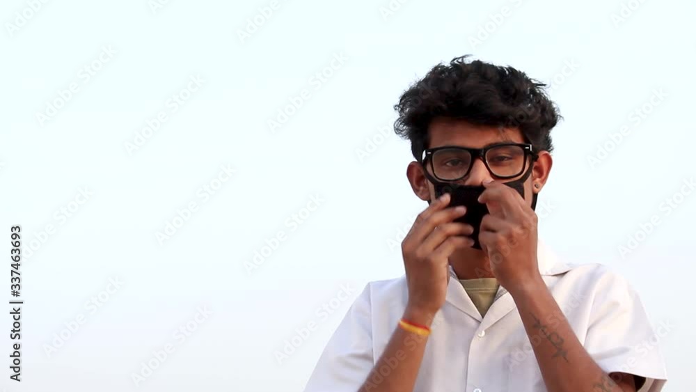 Indian doctor wearing medical mask to prevent himself from the corona virus pandemic Indian doctor wearing medical mask to prevent himself from the corona virus pandemic