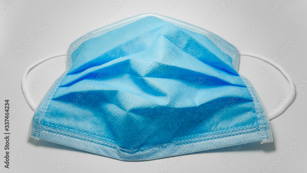 Medical face masks on white background. covid-19, healthcare concept Medical face masks on white background. covid-19, healthcare concept