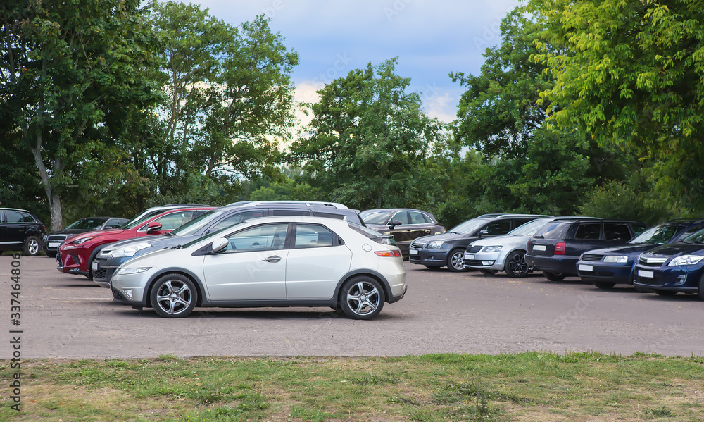 cars on the outside in the parking