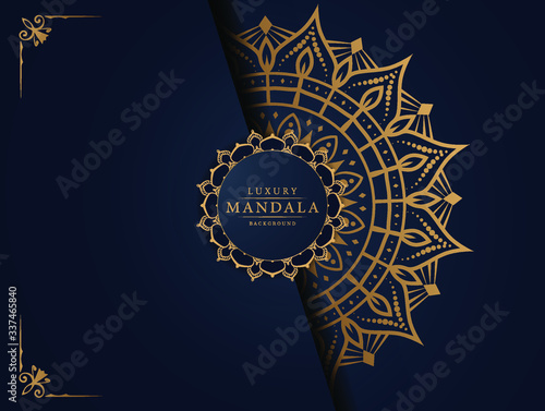 Modern luxury ornamental mandala background with arabesque pattern arabic  islamic east style.decorative mandala for print  poster   cover  brochure  flyer  banner