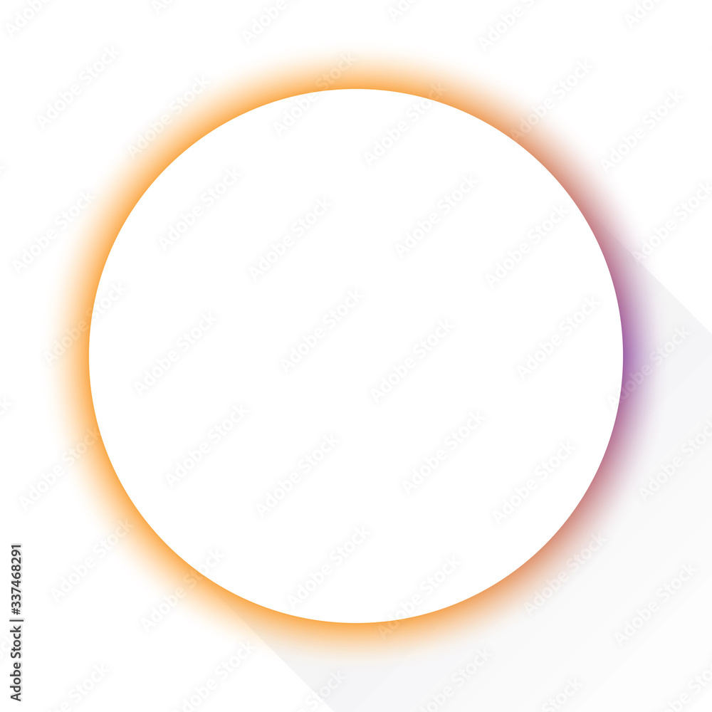 Empty creative web button with color shadow illustration