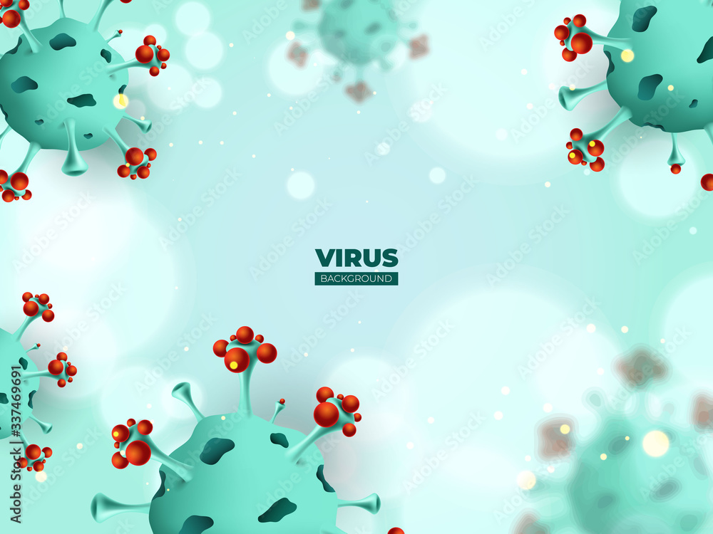 Plakat Nowy koronawirus (2019-nCoV). Wirus Covid 19-NCP
