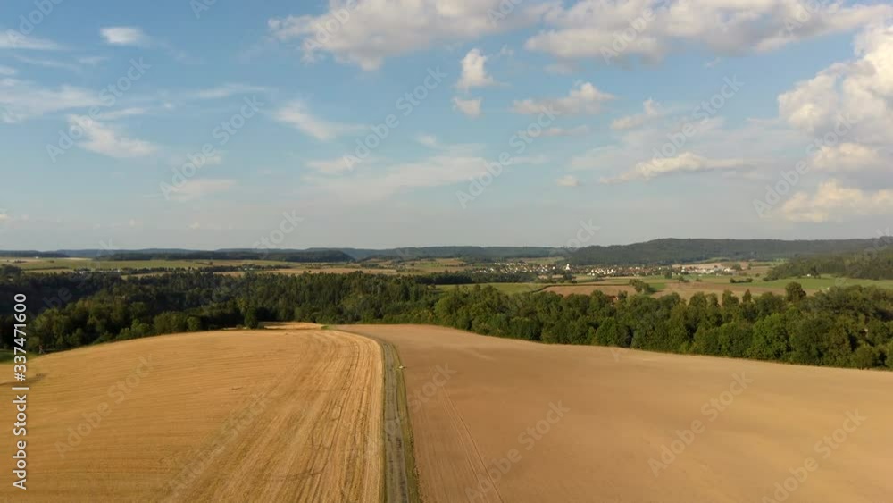 yellow mowed wheat field, top view, drone concept video yellow mowed wheat field, top view, drone concept video