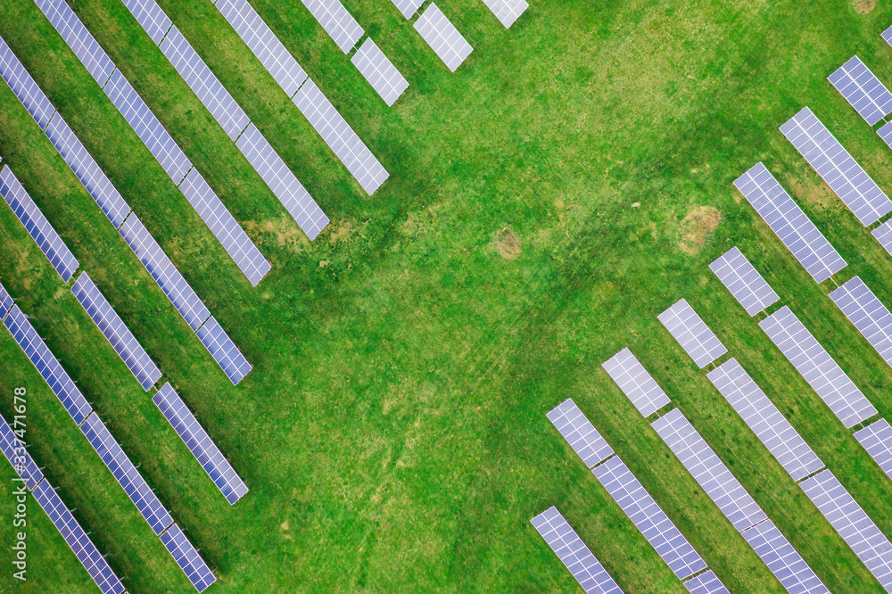 Drone of Solar Panel Field