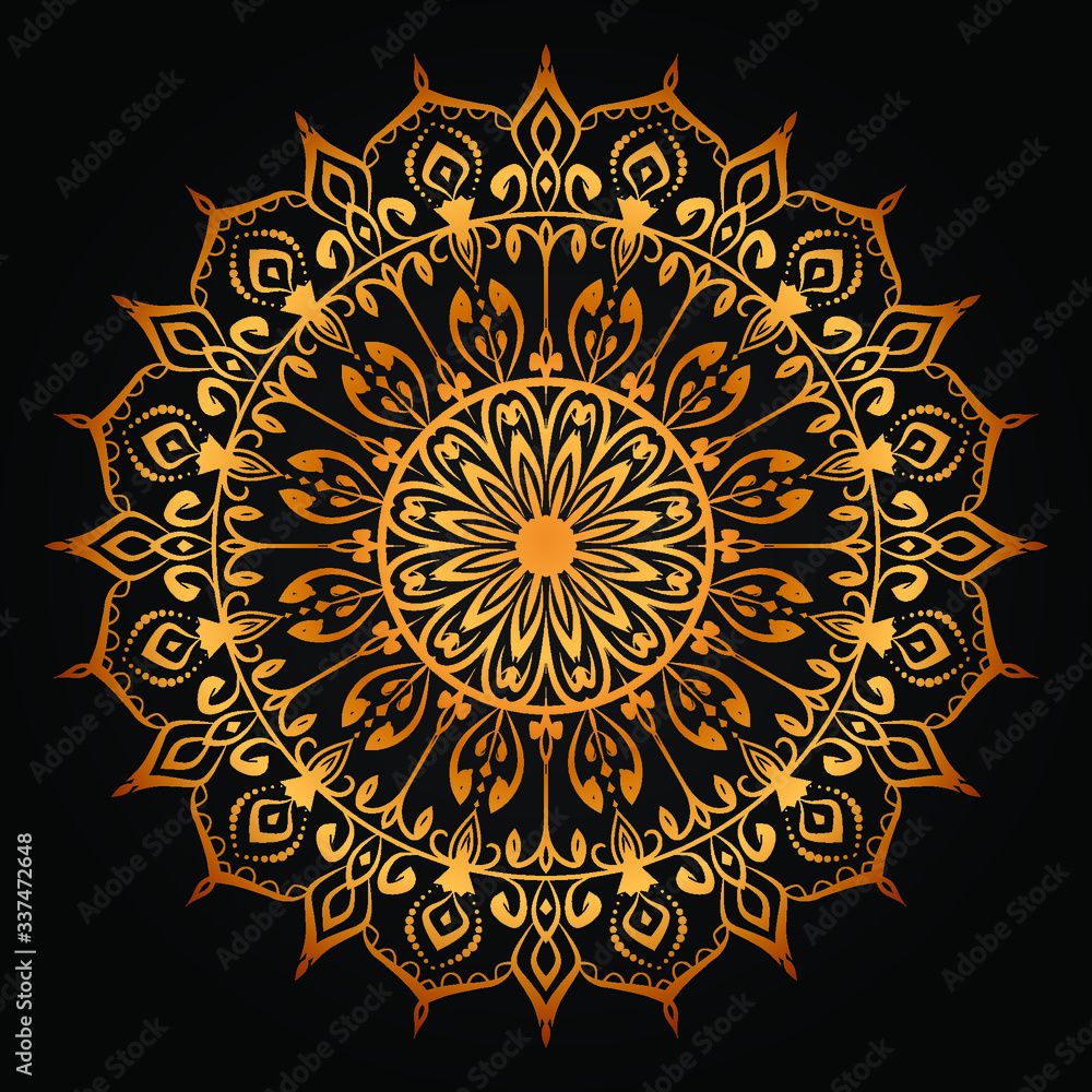 Naklejka premium Abstract luxury ornamental mandala design background with arabesque pattern arabic islamic east style.