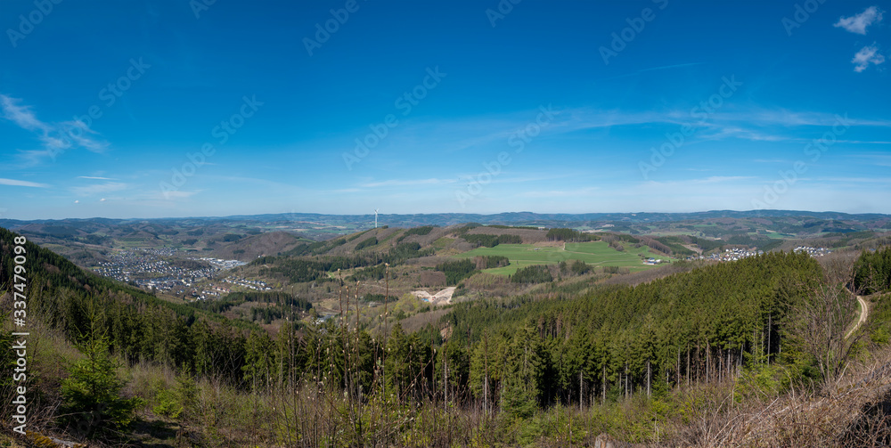 Panorama Blick über das Sauerland