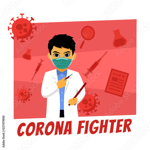 vector illustration of medical doctor