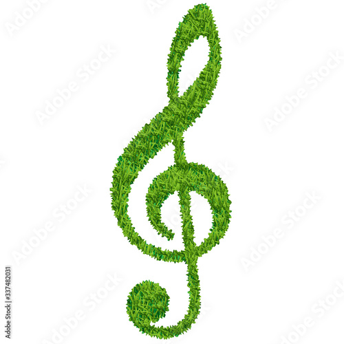 treble clef of grass