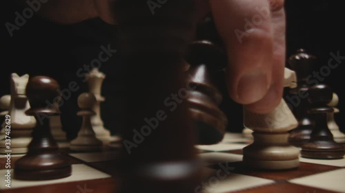  chess board and pieces close up chess world