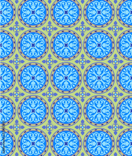 Gorgeous ornamental pattern with colorful background