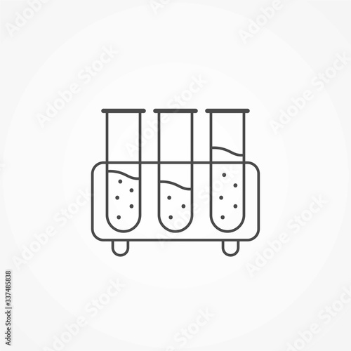 Test tube vector icon sign symbol