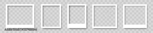Photo Frame Collection.Vector polaroid collection.Set of empty photo frames symbol.Empty white photo frame collection.Vector