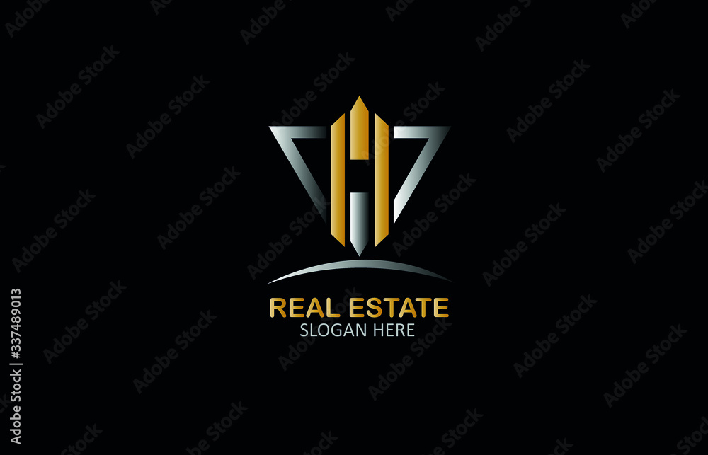 Modern real estate business logo design Modern real estate business logo design