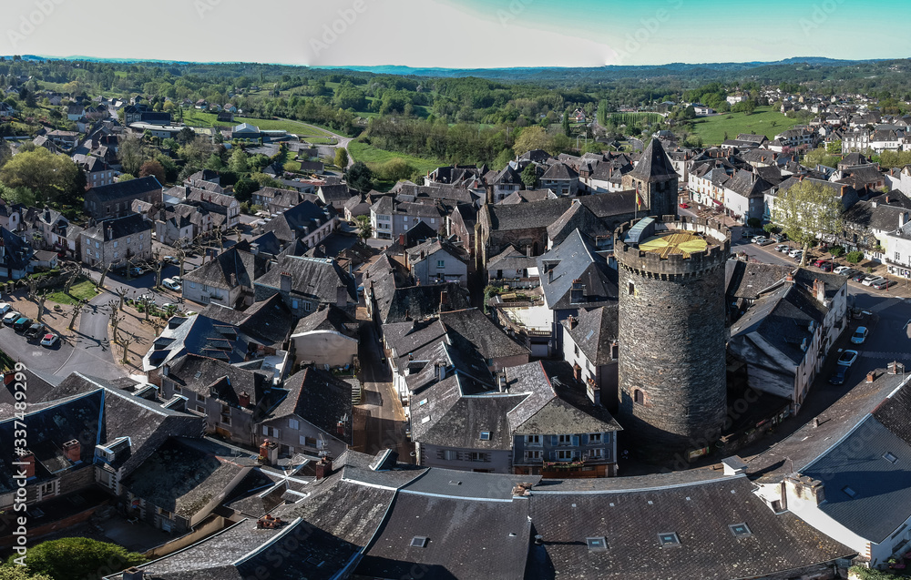 Allassac (Corrèze, France) - Vue aérienne du village