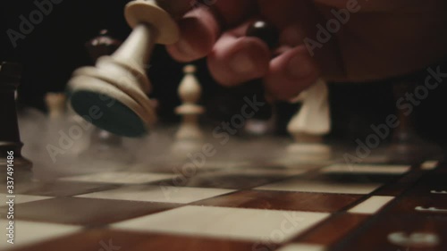  chess board and pieces close up chess world