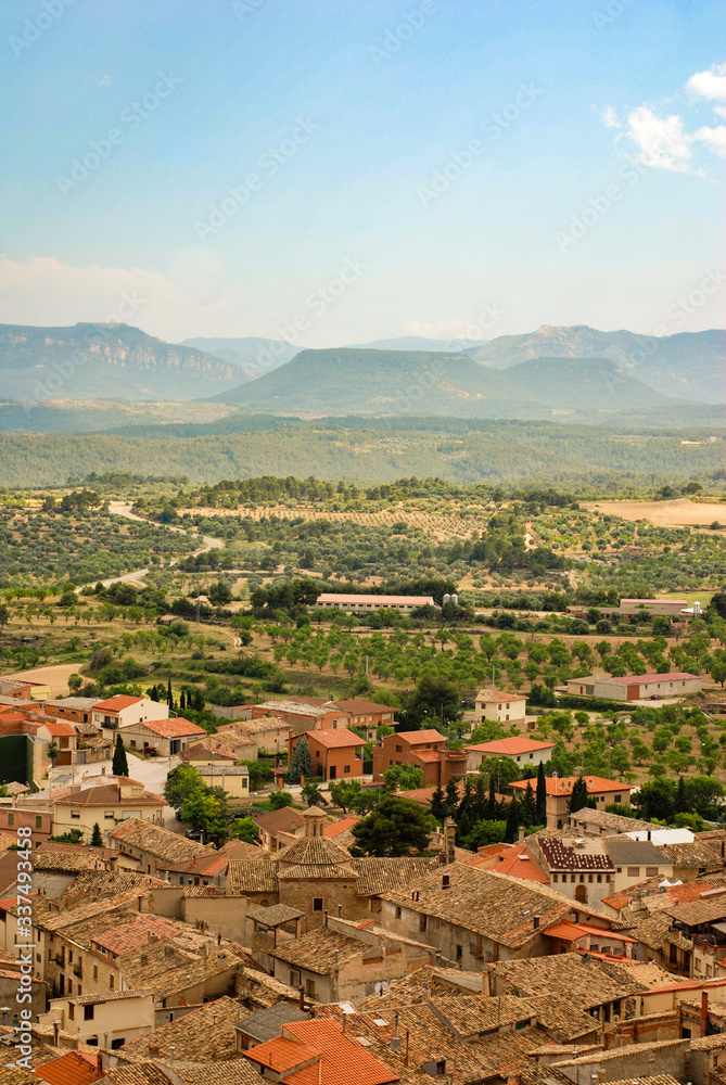 view of the town from above