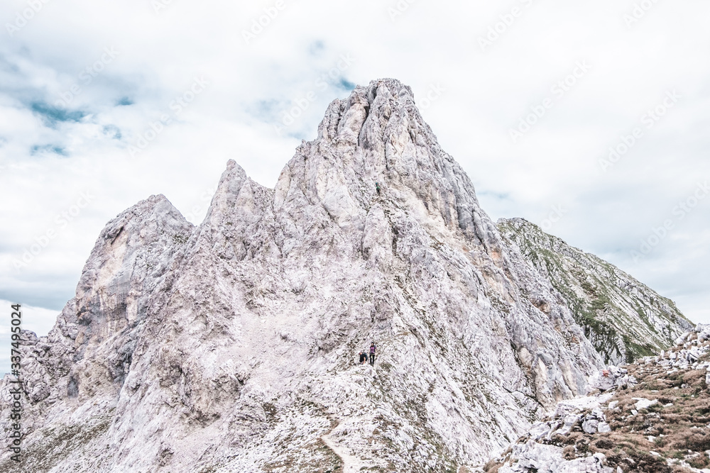 Hiking in the Alps / Fixed rope route / Views / Mountains / Alpine panorama Hiking in the Alps / Fixed rope route / Views / Mountains / Alpine panorama