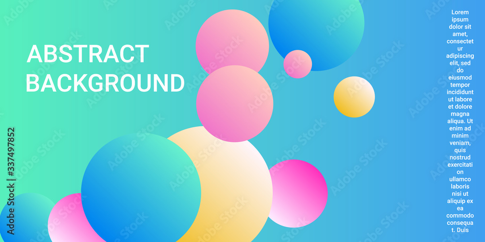 Trendy gradients of balls shapes.