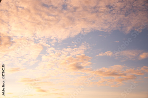 Принти на полотні golden hour skyscape texture blue sky