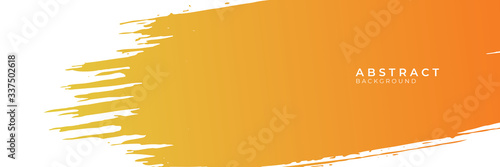 Orange white brush stroke background for wide banner