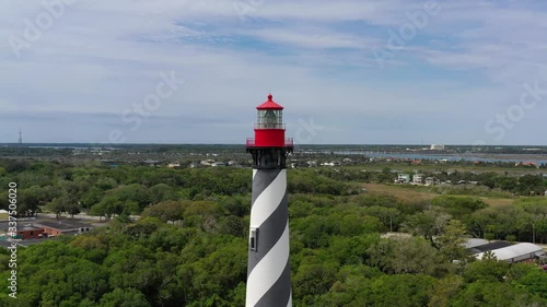 Point of interest orbit around a lighthouse located in St. Augustine Florida. 