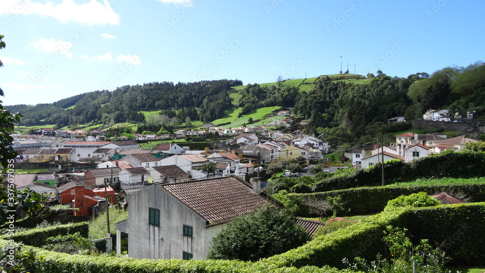 Fototapeta premium Nature of the Azores. Lake Furnas
