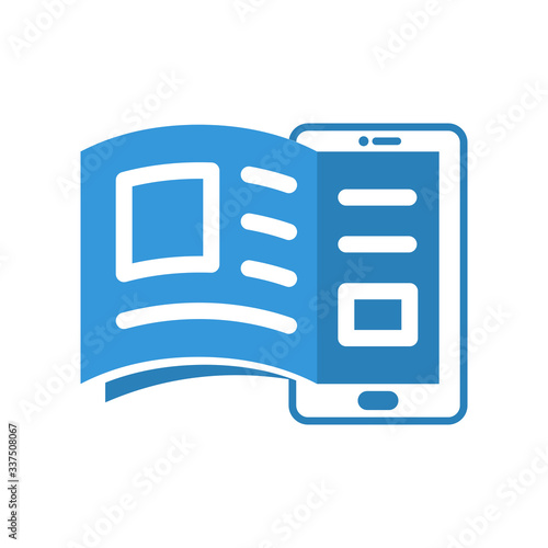 Illustration for reading mobile articles.